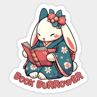 Reading rabbit Sticker